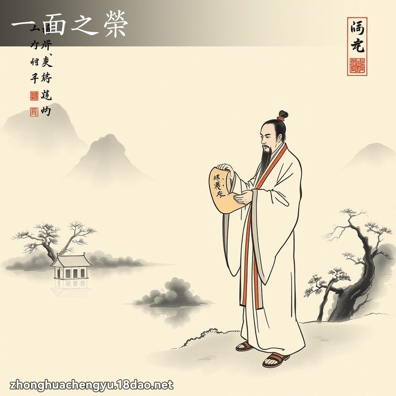 一面之荣 - 中华成语配图
