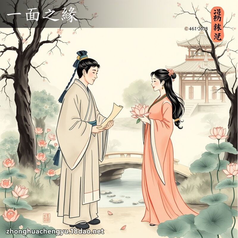 一面之緣 - 中華成語配圖