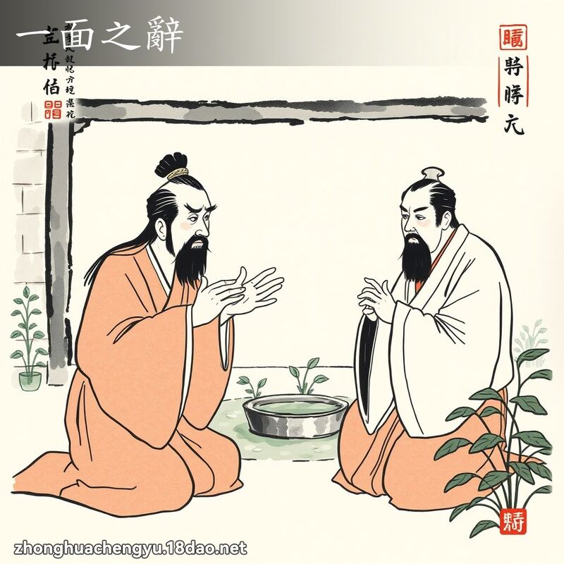 一面之辭 - 中華成語配圖