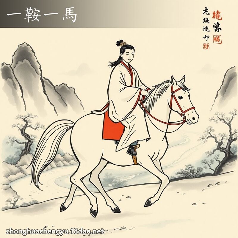 一鞍一马 - 中华成语配图