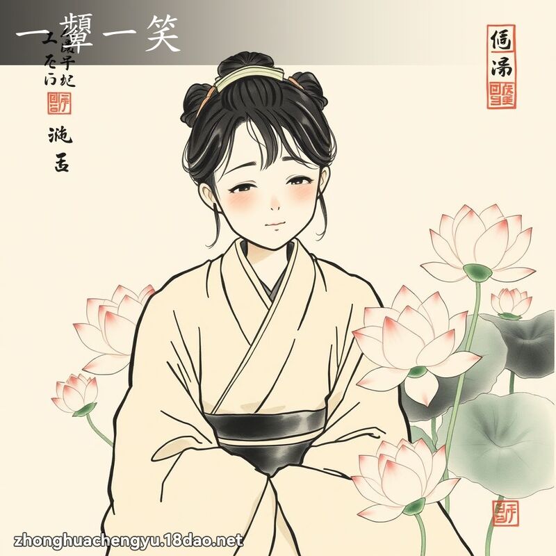 一顰一笑 - 中華成語配圖