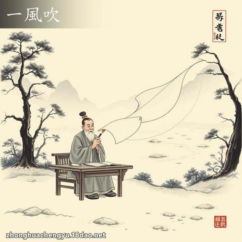 一風吹 - 中華成語配圖