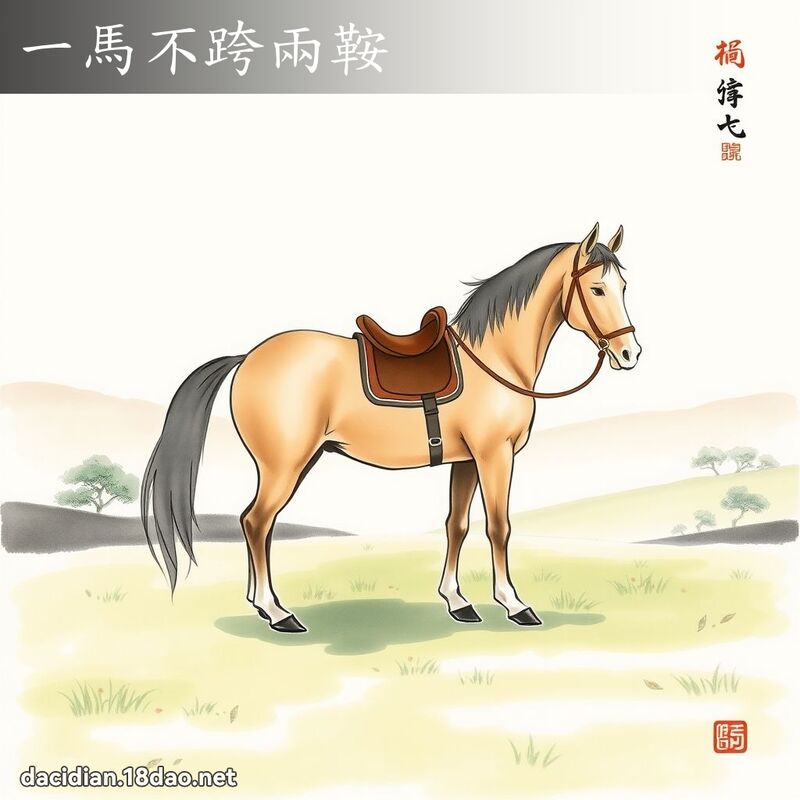 一馬不跨兩鞍 配图