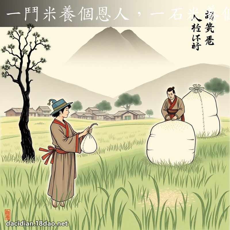 一鬥米養個恩人,一石米養個仇人 配图