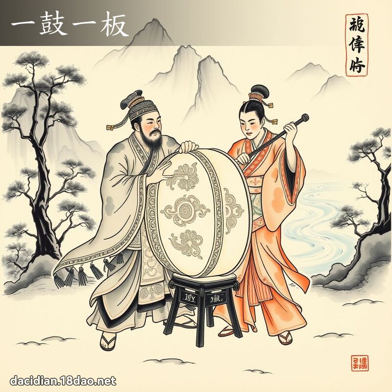 一鼓一板 配图