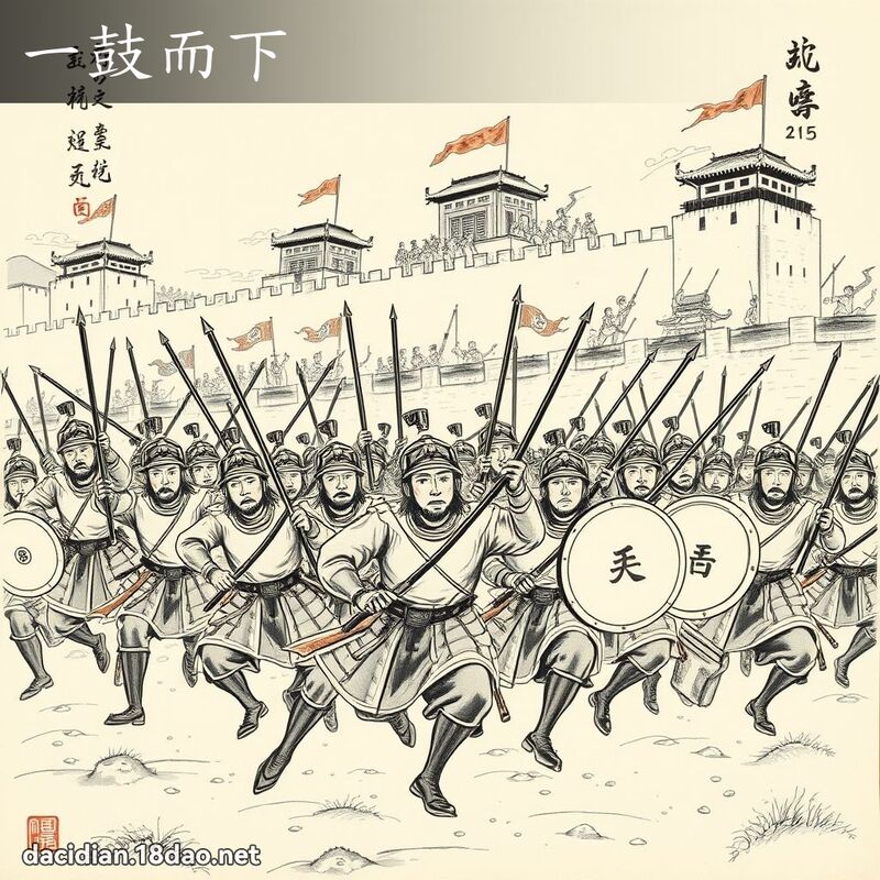 一鼓而下 配图