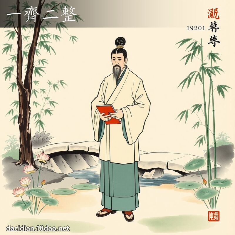 一齊二整 配图