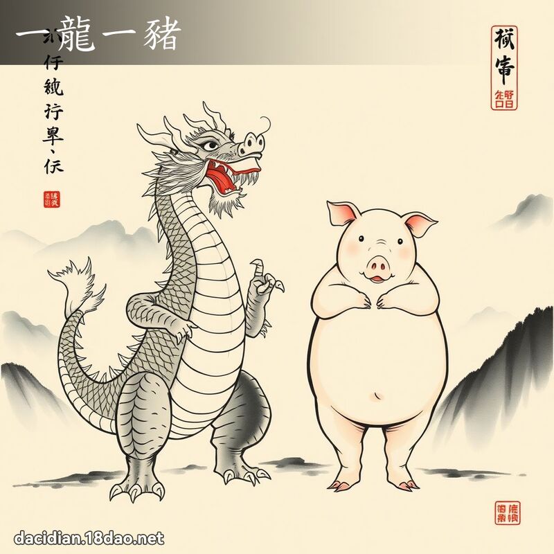 一龍一豬 配图