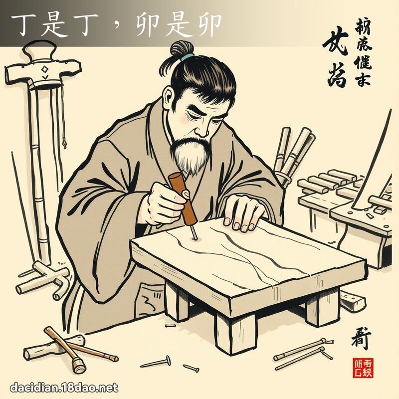 丁是丁,卯是卯 配图