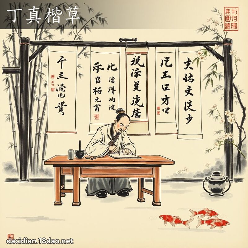 丁真楷草 配图