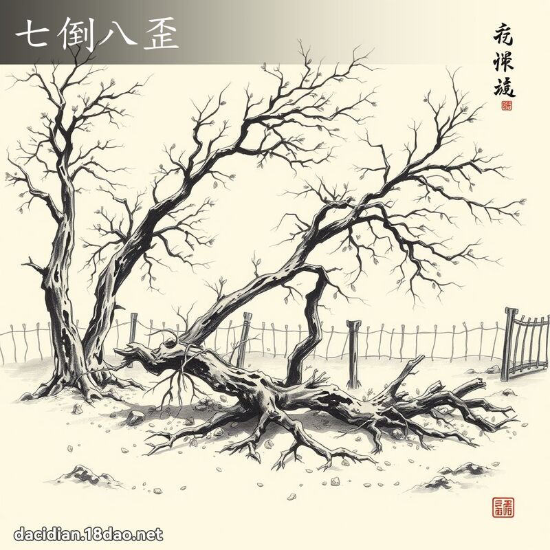 七倒八歪 配图