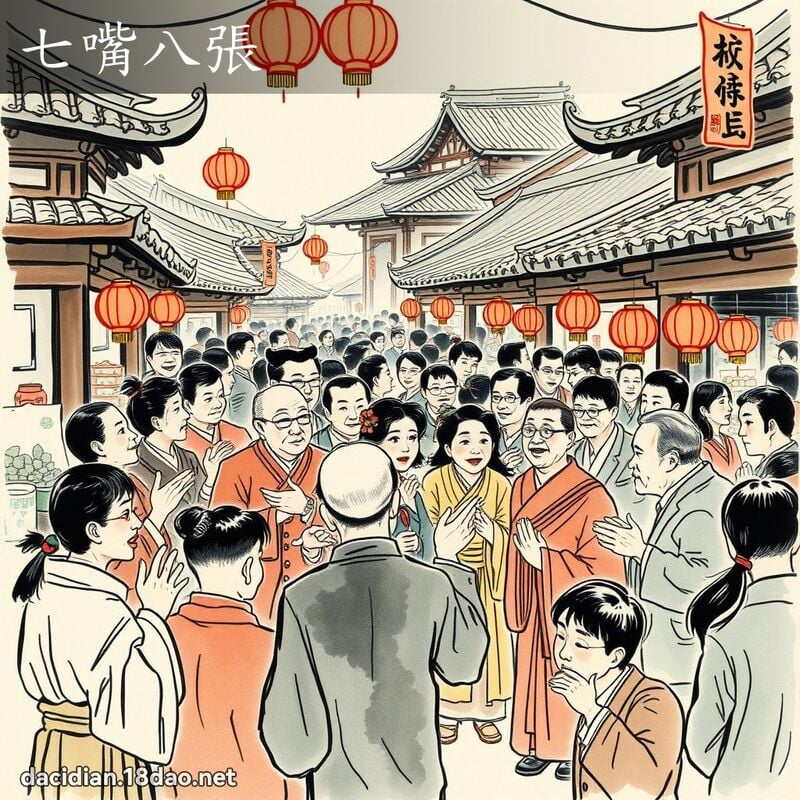 七嘴八張 配图