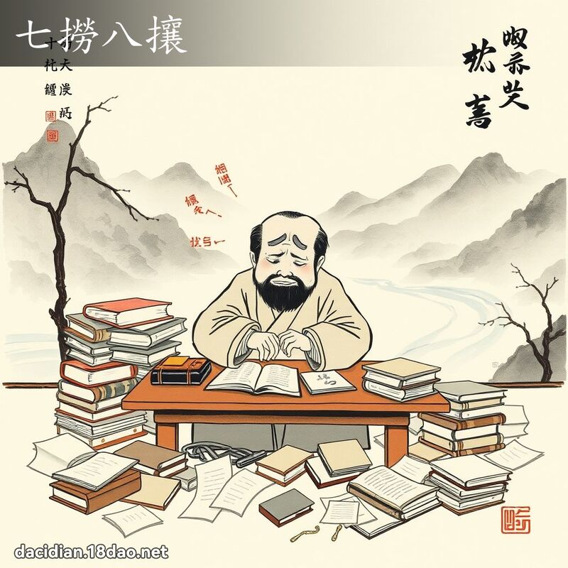 七捞八攘 配图