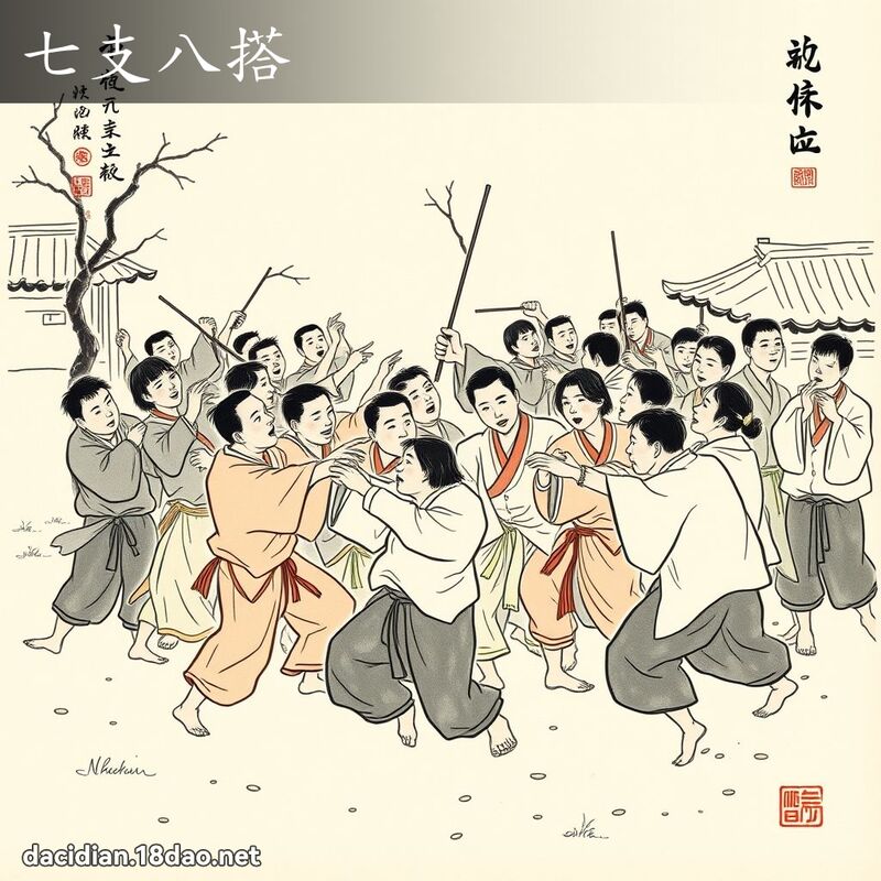 七支八搭 配图