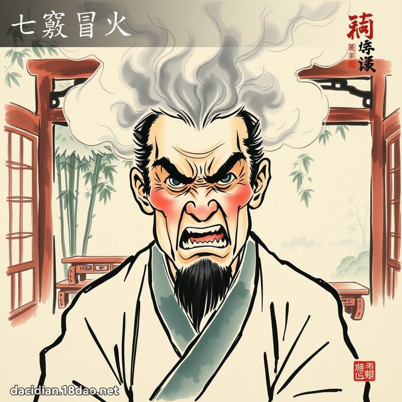 七窍冒火 配图