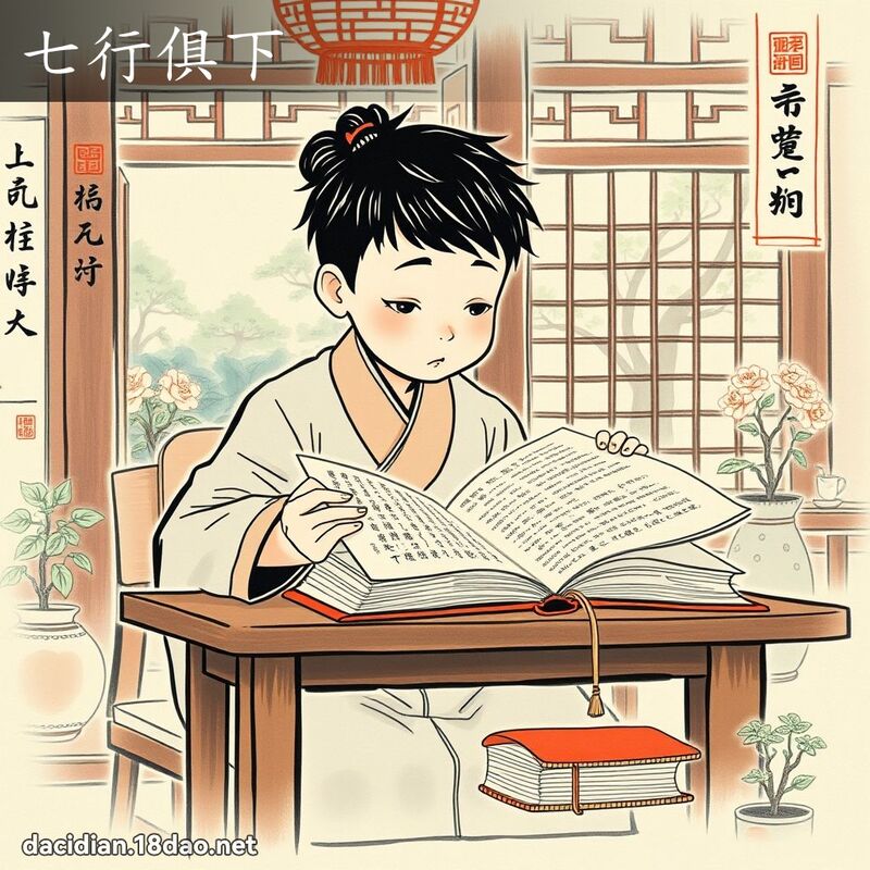 七行俱下 配图