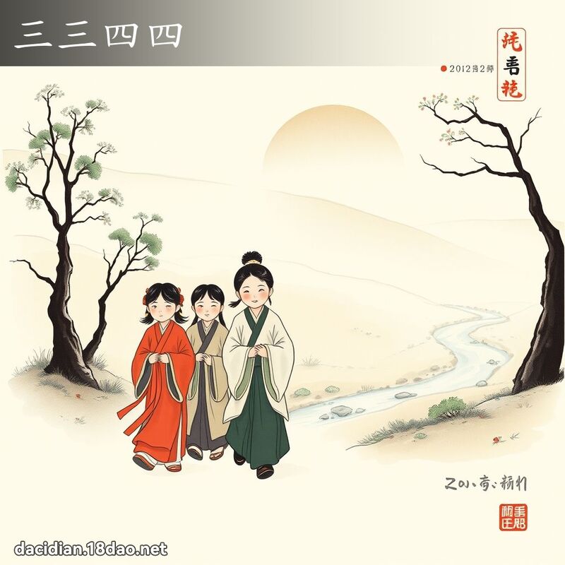 三三四四 配图