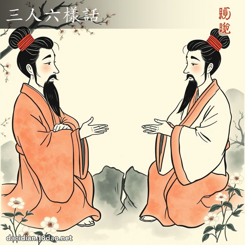 三人六样话 配图