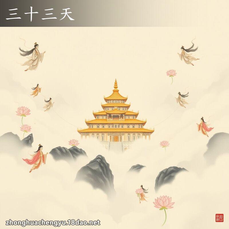 三十三天 - 中華成語配圖