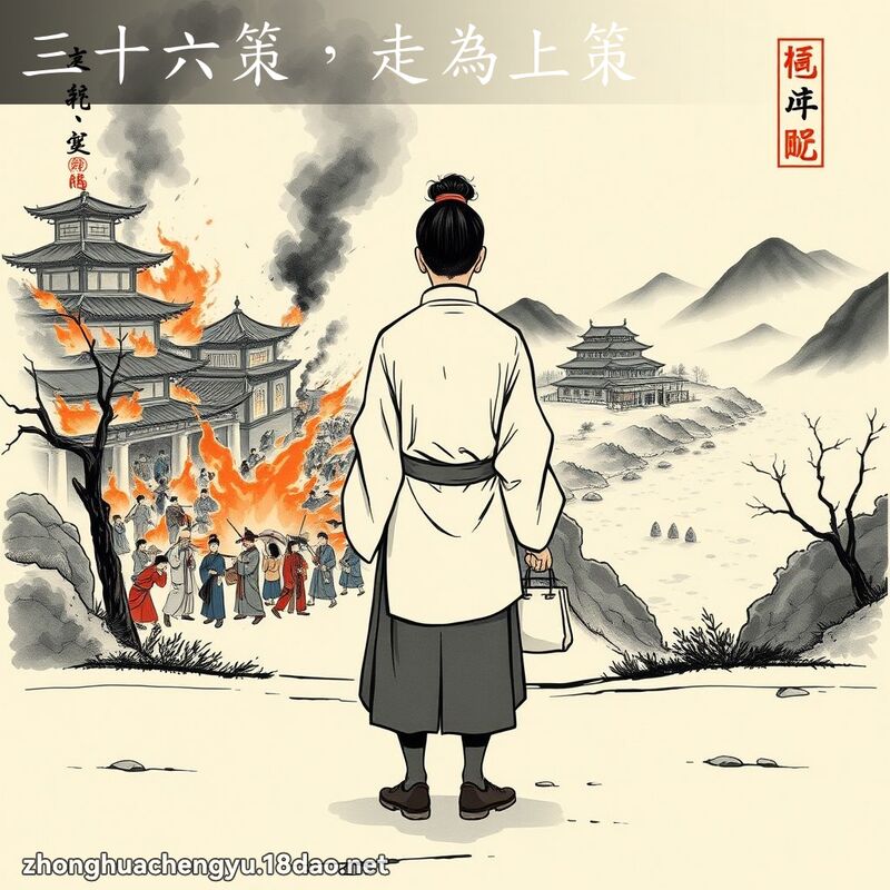 三十六策，走為上策 - 中華成語配圖