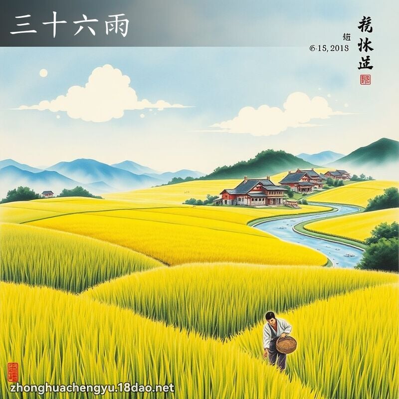 三十六雨 - 中華成語配圖