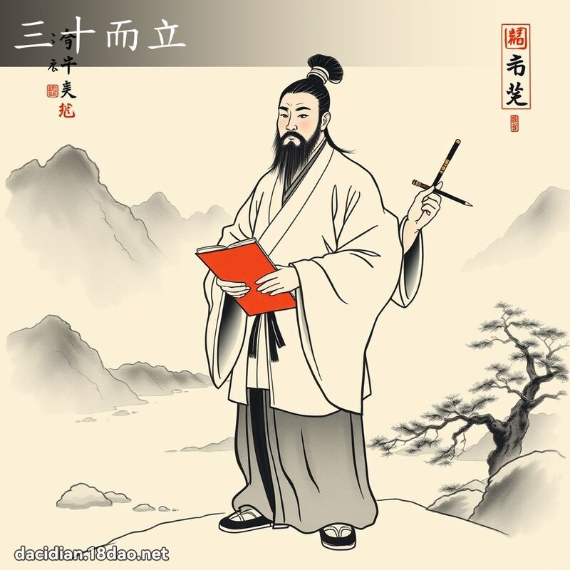 三十而立 - 中華成語配圖