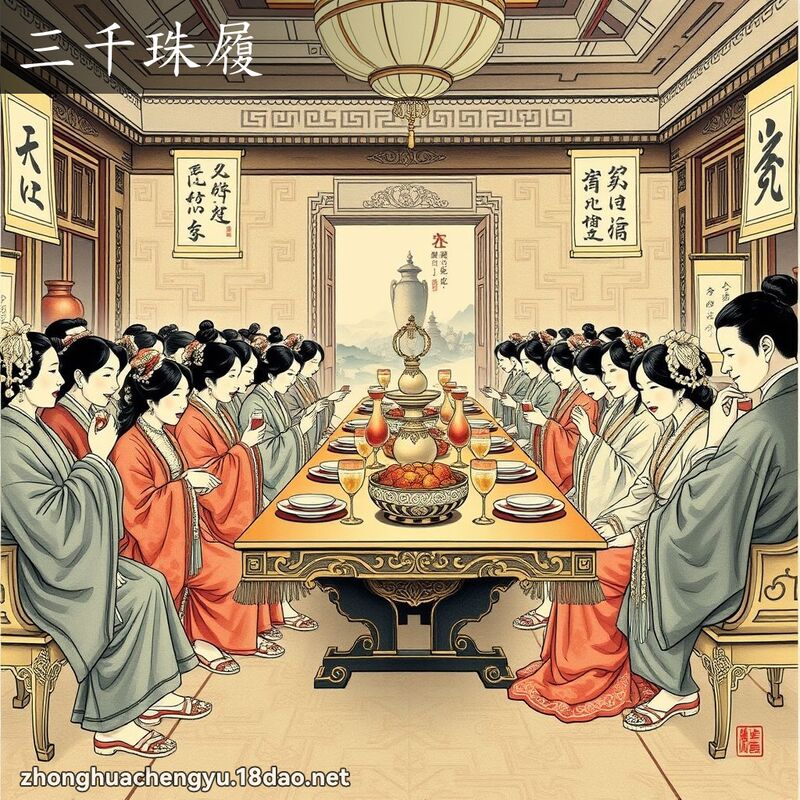 三千珠履 - 中华成语配图