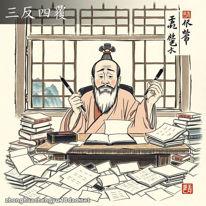 三反四覆 - 中華成語配圖