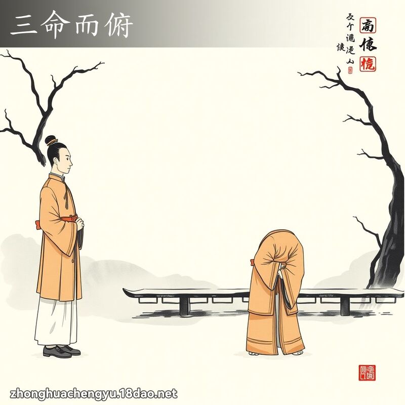 三命而俯 - 中华成语配图