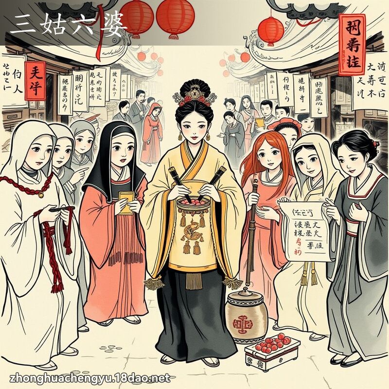 三姑六婆 - 中華成語配圖