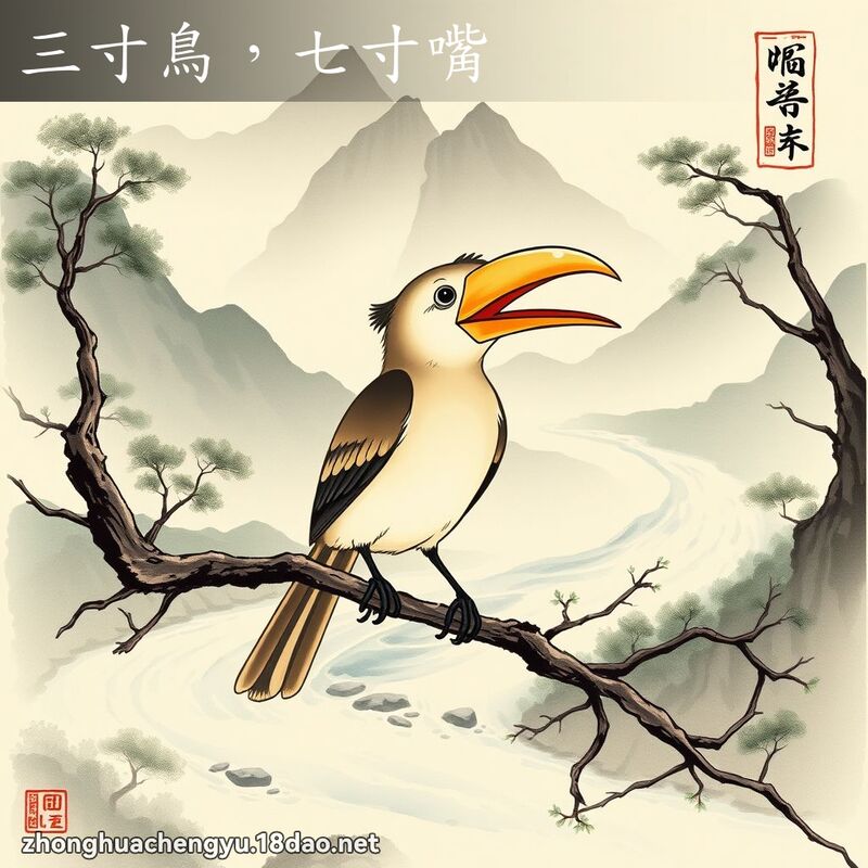 三寸鸟，七寸嘴 - 中华成语配图