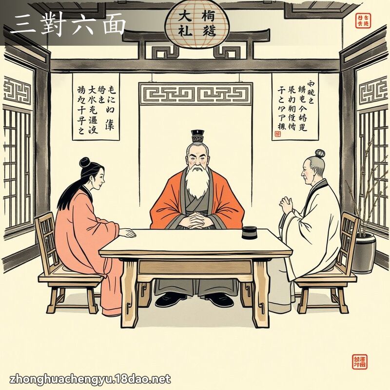 三对六面 - 中华成语配图