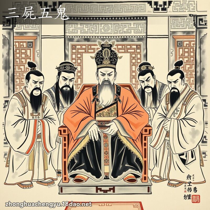 三尸五鬼 - 中华成语配图
