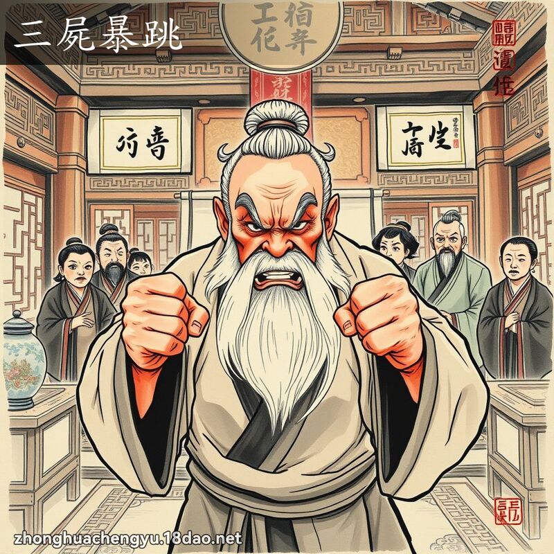 三屍暴跳 - 中華成語配圖
