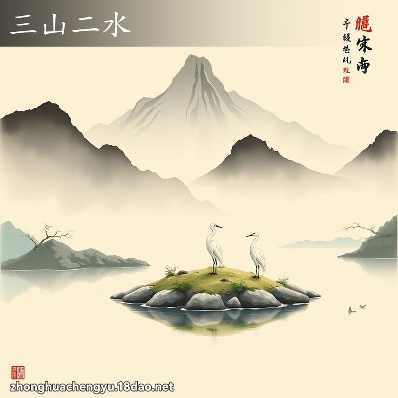 三山二水 - 中華成語配圖