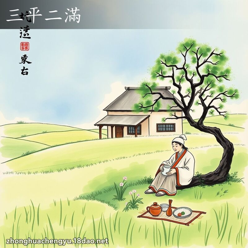 三平二滿 - 中華成語配圖