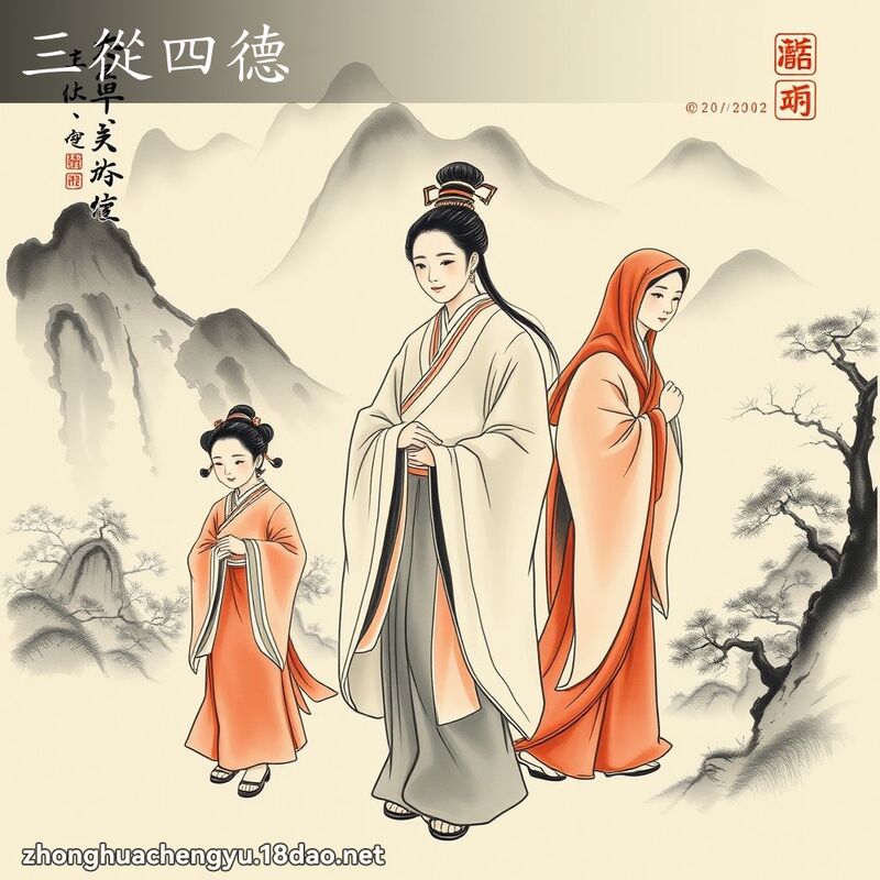 三從四德 - 中華成語配圖