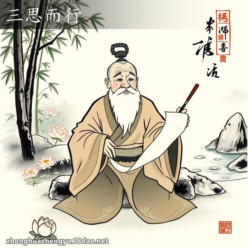 三思而行 - 中華成語配圖