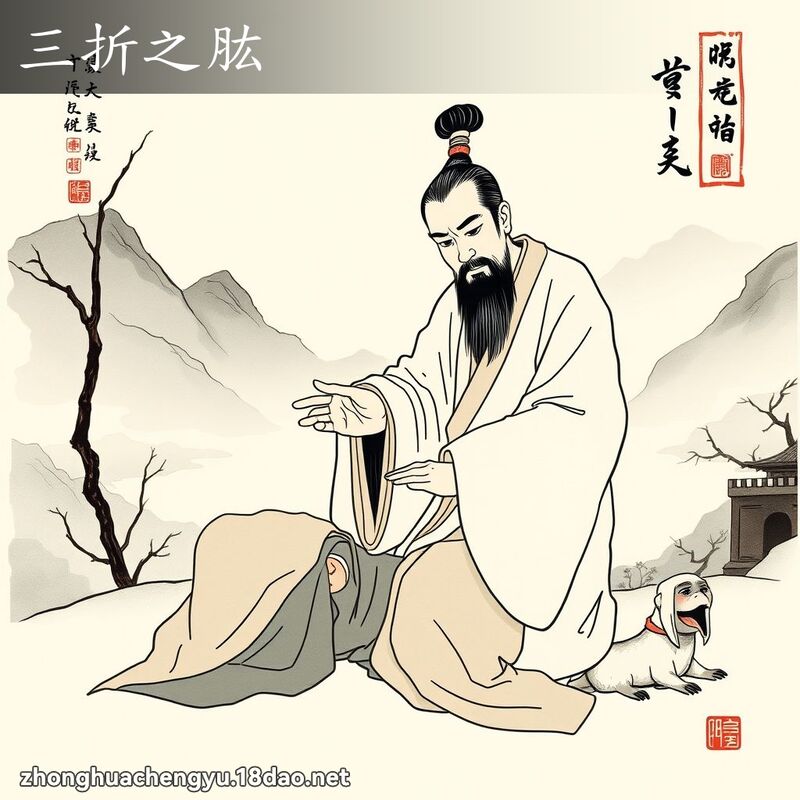 三折之肱 - 中華成語配圖