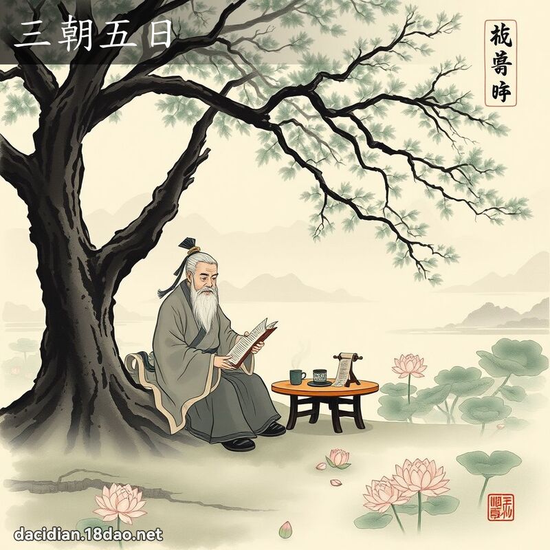 三朝五日 配图
