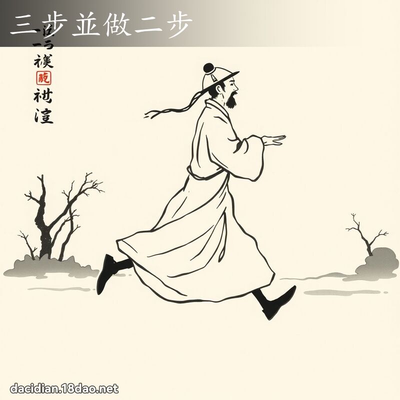 三步並做二步 配图