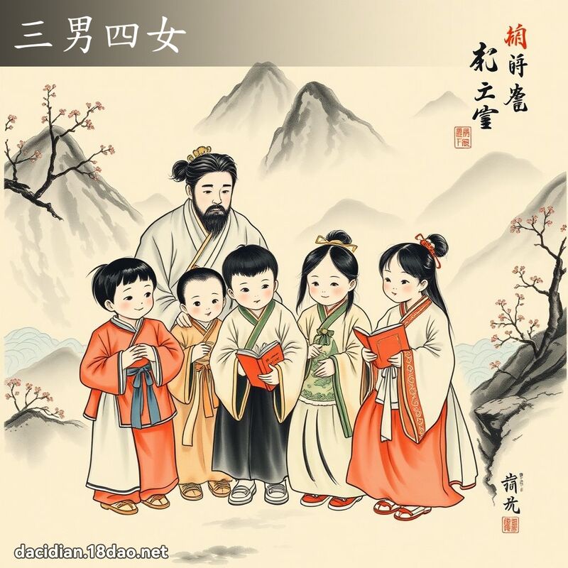 三男四女 配图
