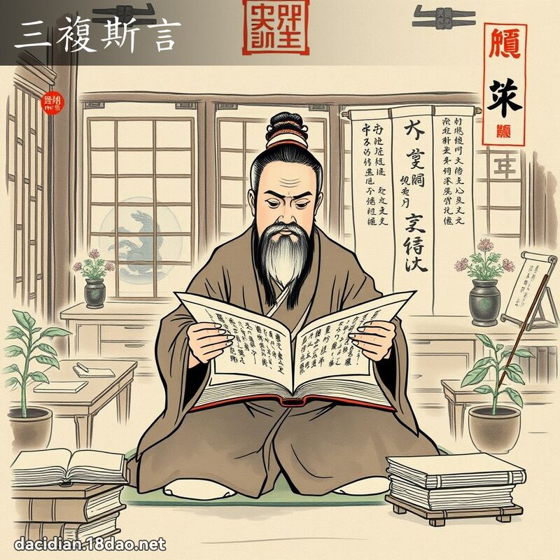 三复斯言 配图