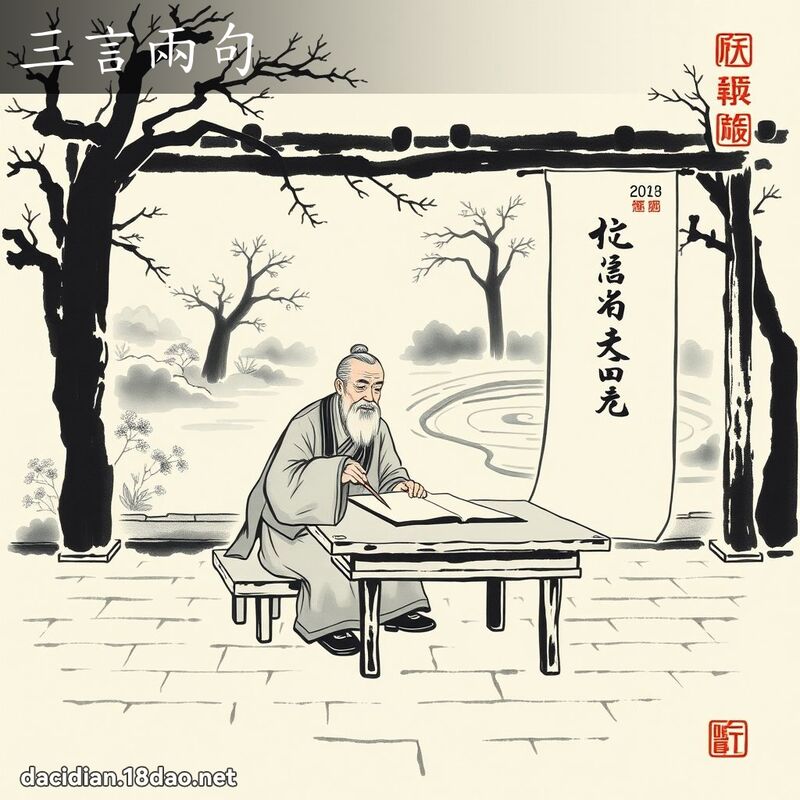 三言两句 配图