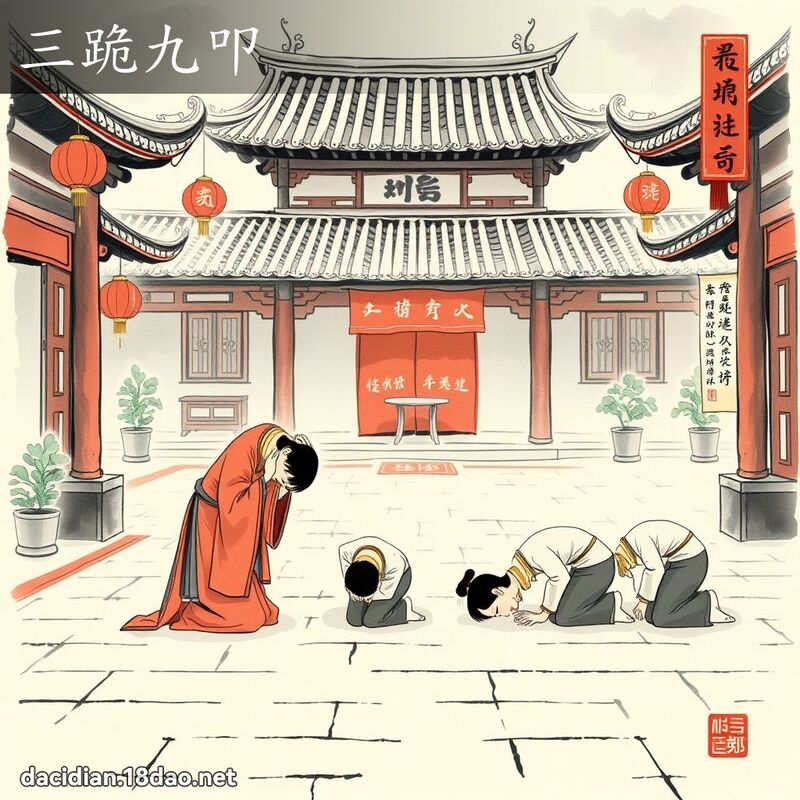 三跪九叩 配图