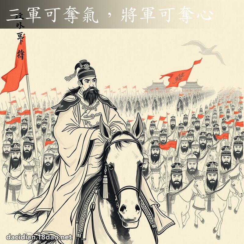 三军可夺气,將军可夺心 配图