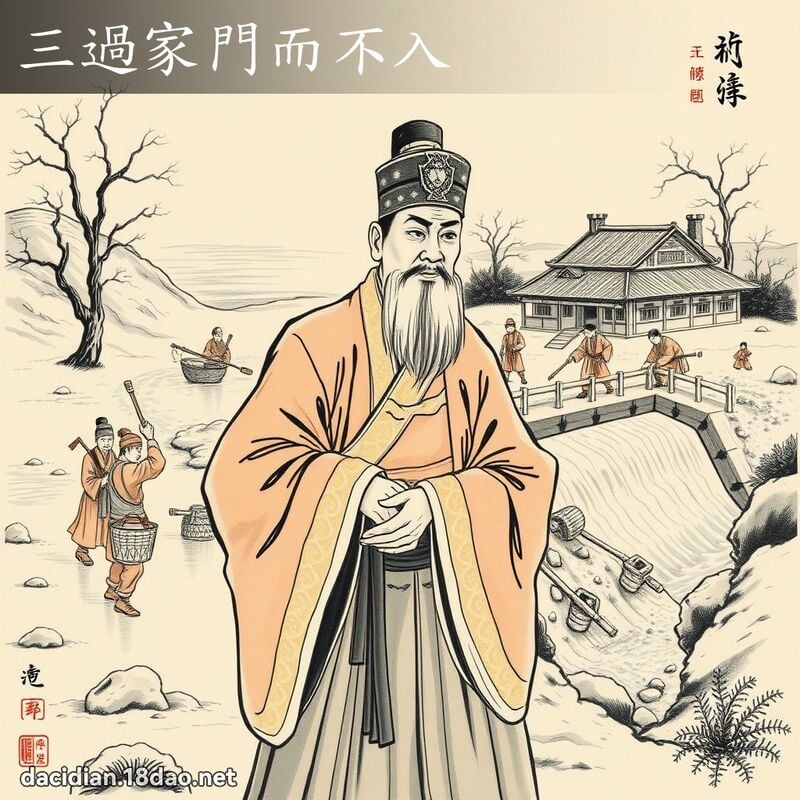 三过家门而不入 配图
