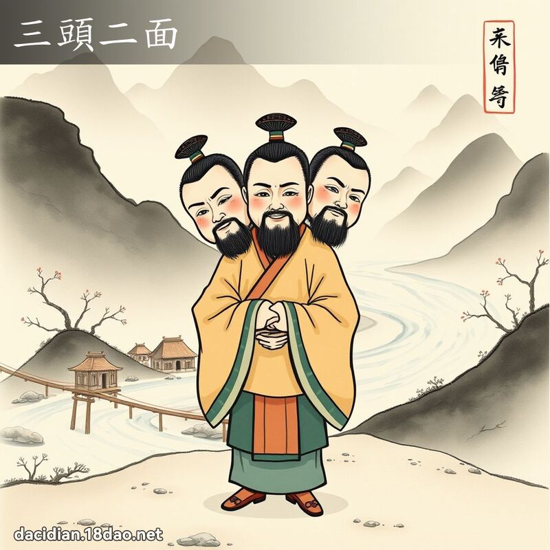 三头二面 配图