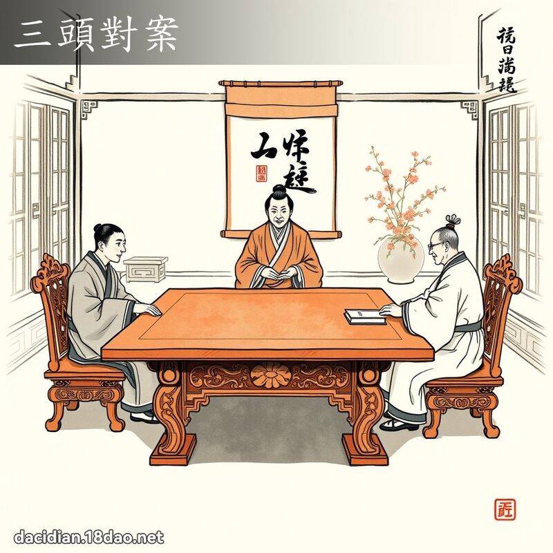 三头对案 配图
