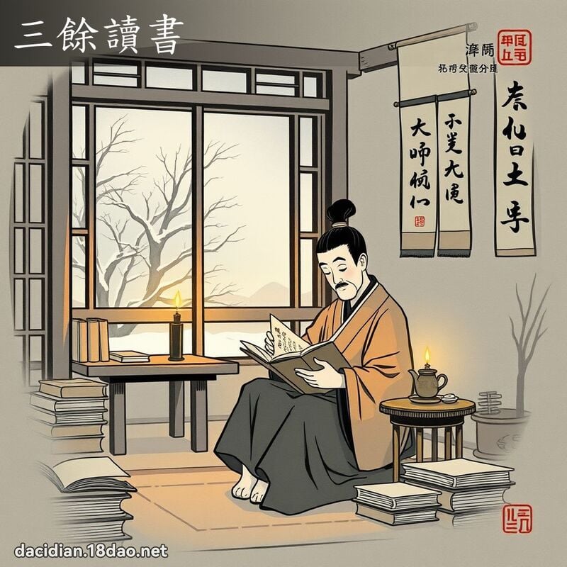 三余读书 配图